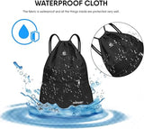 Drawstring Gym Sport Bag String Waterproof Pocket Zipper Sack Backpack for Women Men Travel Kit Bag.
