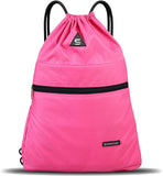 Drawstring Gym Sport Bag String Waterproof Pocket Zipper Sack Backpack for Women Men Travel Kit Bag.