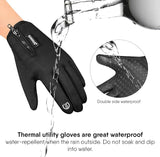 Cycling Gloves Winter Touch Screen Windproof Men Women Silicone Mountain Bike  Sports Adjustable Running Climbing Hiking Camping
