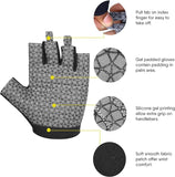 Gel Cycling Gloves Fingerless Padded Mountain Bike Bicycle Gloves Anti-slip Gym MTB Half Finger Reflective Biking
