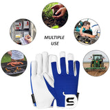 SAWANS Leather Gardening Gloves Ladies and Mans Thorn Proof Gifts Durable Goatskin Work Gloves