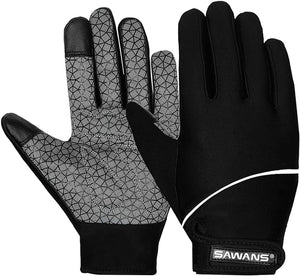 SAWANS Weight Lifting Gloves Gym Workout Fitness Men Women Fingerless Gloves Full Finger Touch screen Bodybuilding Training Grip