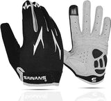SAWANS Cycling Gloves Full Finger Mountain Bike Gloves Padded Breathable Biking Gloves for Men Women Camping Cycling Running