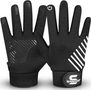 SAWANS Thermal Gloves Men Cycling Gloves Water Resistant Touch Screen Gloves Windproof Biking Winter Gloves Bicycle Running Gloves Driving Ladies Gloves Anti Slip Honey Ski Warm Women