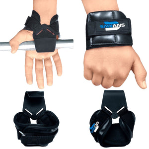 Weight Lifting Hooks Reverse Grips Training Gym Straps Gloves Wrist Support Bar