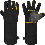 Extreme Heat & Fire Resistant Welding Gloves Leather Kevlar Stitching Fireplace Protection