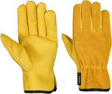 Leather Working Gloves Work Gardening Gloves Thorn Proof Garden Building Heavy Duty Utility Gripper Men Women
