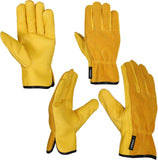 Leather Working Gloves Work Gardening Gloves Thorn Proof Garden Building Heavy Duty Utility Gripper Men Women