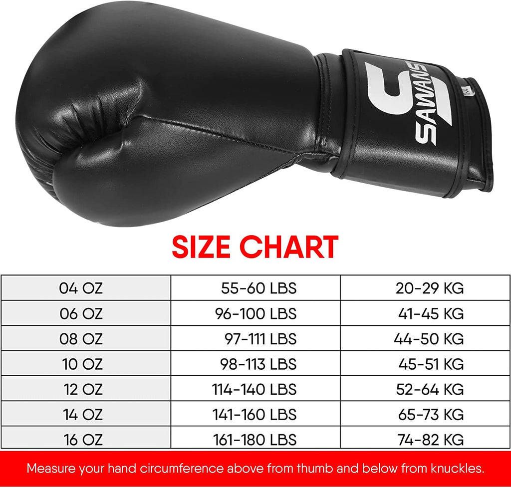Boxing Shape/size Boxing Glove Size Chart Uk