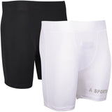 Compression Shorts Cricket Boxer Groin Guard Support MMA Running Fitness