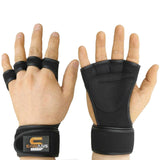GYM WEIGHT LIFTING GLOVES FITNESS Neoprene Wrist Support Straps All Size