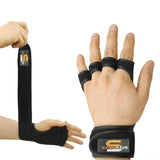 GYM WEIGHT LIFTING GLOVES FITNESS Neoprene Wrist Support Straps All Size